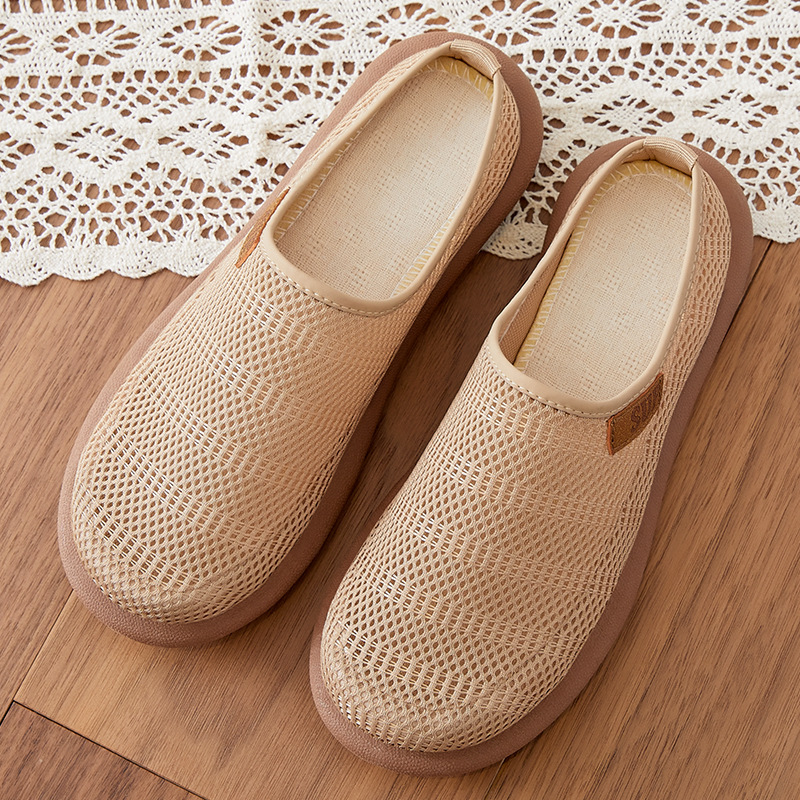 Zapatos mujer todo fósforo verano nuevo estilo zapatillas transfronterizas ropa exterior de mujer cómodo y transpirable zapatos de mujer de fondo suave medio arrastre