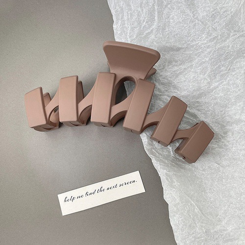 Clip de agarre de color café de alta calidad, horquilla grande, mujer 2024, nuevo estilo, volumen de cabello en la parte posterior de la cabeza, clip de tiburón, tocado, horquilla