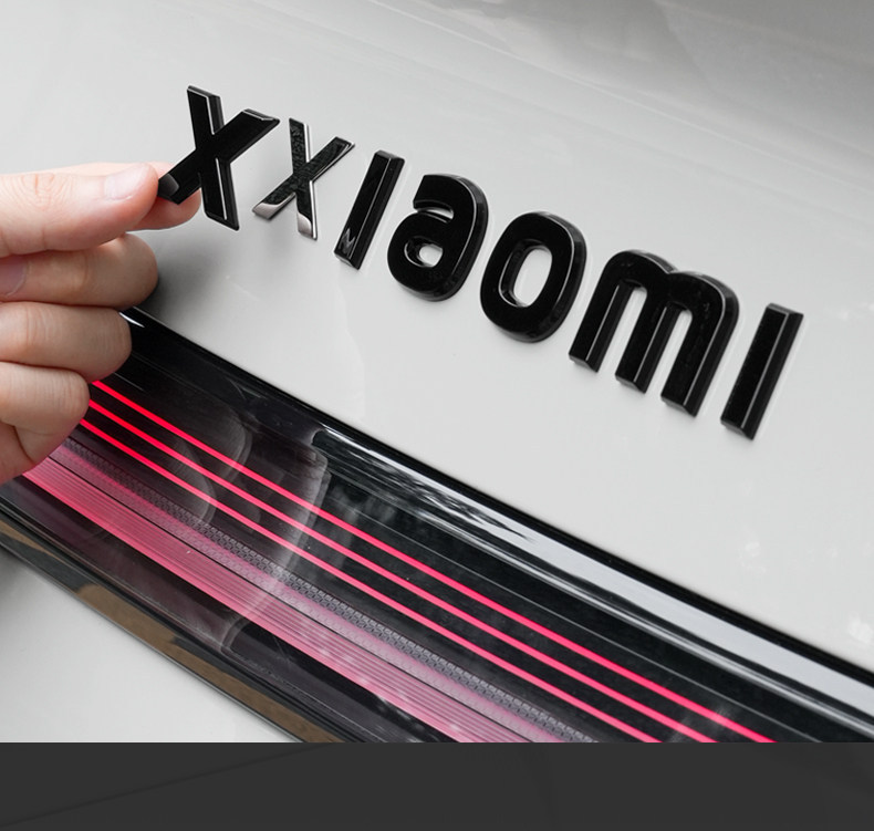 Suitable for Su7 Car Logo Sticker Modification, Black Warrior Accessories, Xiaomi Yu7 Blackened Car Logo Sticker, Car Body Decoration Sticker
