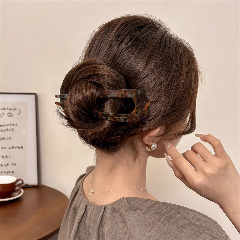 Clipper de cabello en forma de U para mujeres de alto nivel antiguo nuevo estilo chino clipper de cabello simple diario clipper aparato de cabello