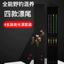 鱼漂套装野钓高灵敏日夜两用成套浮漂醒目日夜两用夜光漂全套