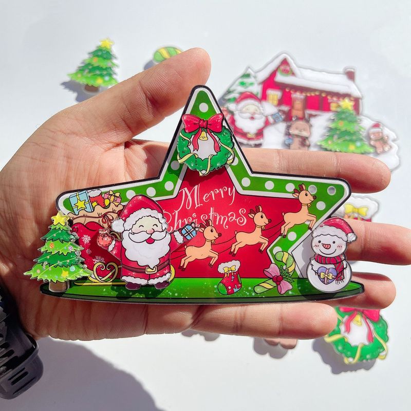 クロスボーダー热い贩売クリスマス老人立体大冷蔵庫ステッカークリエイティブマグネット新年ホームデコレーション雪だるまマグネットステッカー|undefined