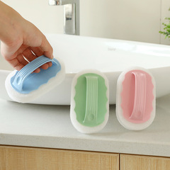 New Creative Bathtub Brush Nordic Color Handle Cleaning Brush Pot Scrubber Thickened Sponge Tile Brush Scouring Pad