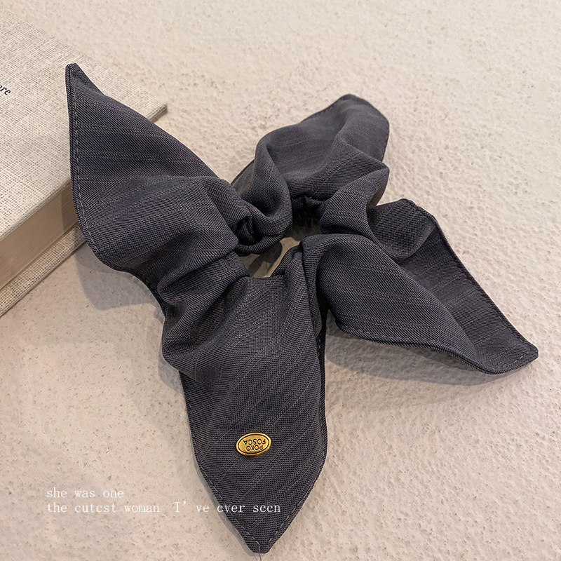 Encaje retro francés, diadema de intestino grueso, mujer 2025, nuevo estilo, cuerda para el cabello, banda de goma, lazo, dulce cuerda para el cabello, accesorios para el cabello