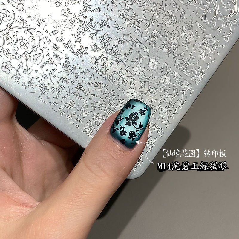 美甲印花透明水晶粉3D立体水晶液细腻雕花粉转印钢板指甲搭配工具|undefined