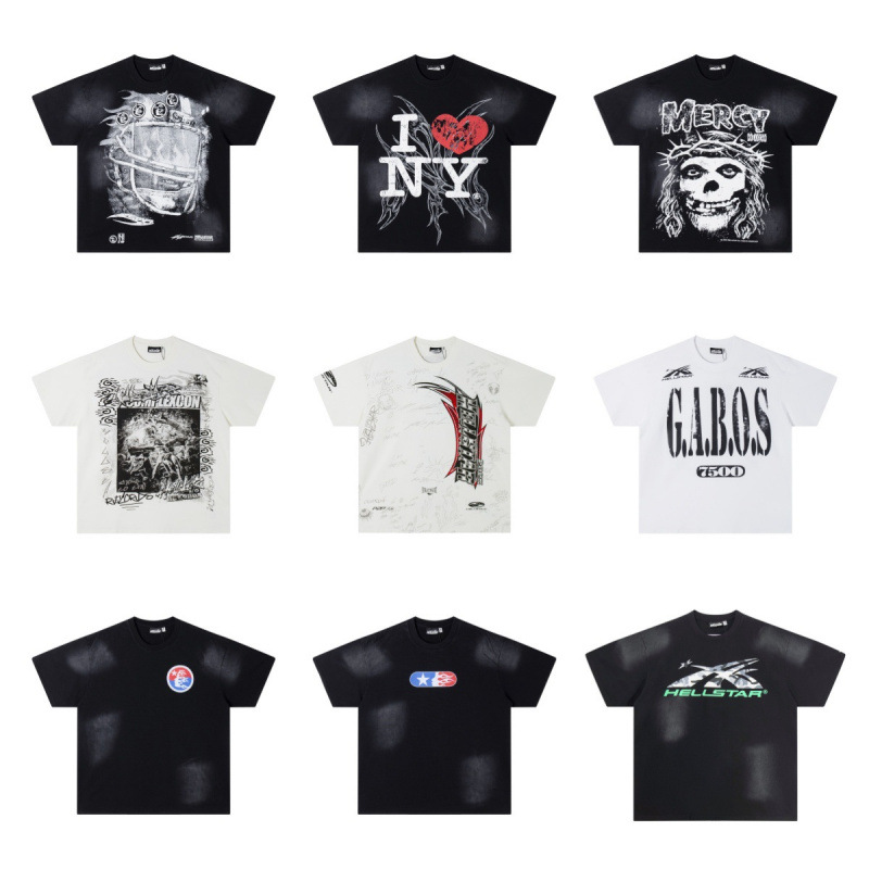2026 Summer New Style European and American Trendy Brand Men's and Women's Couple Wear Large Size Loose Pullover Short-Sleeved T-Shirt Youth Tee