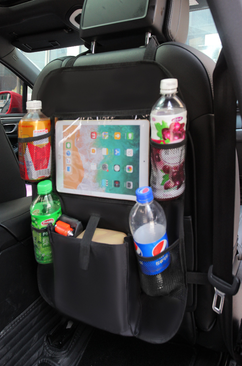 Car Storage Bag, Thickened Oxford Cloth, Foldable Flat Storage Box, Car Storage Bag, Car Seat Back Anti-Kick Pad
