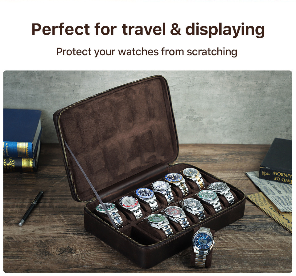 Vintage Leather Watch Box - Image 10