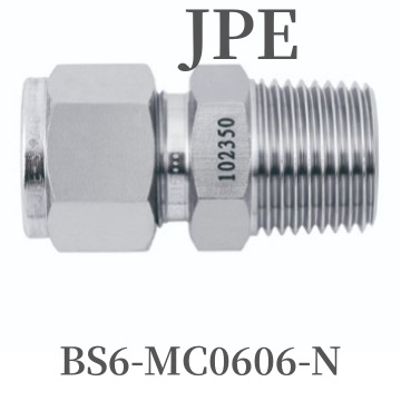 JPE  外螺纹直通卡套   MC-06-06N  BS6-MC0606-N