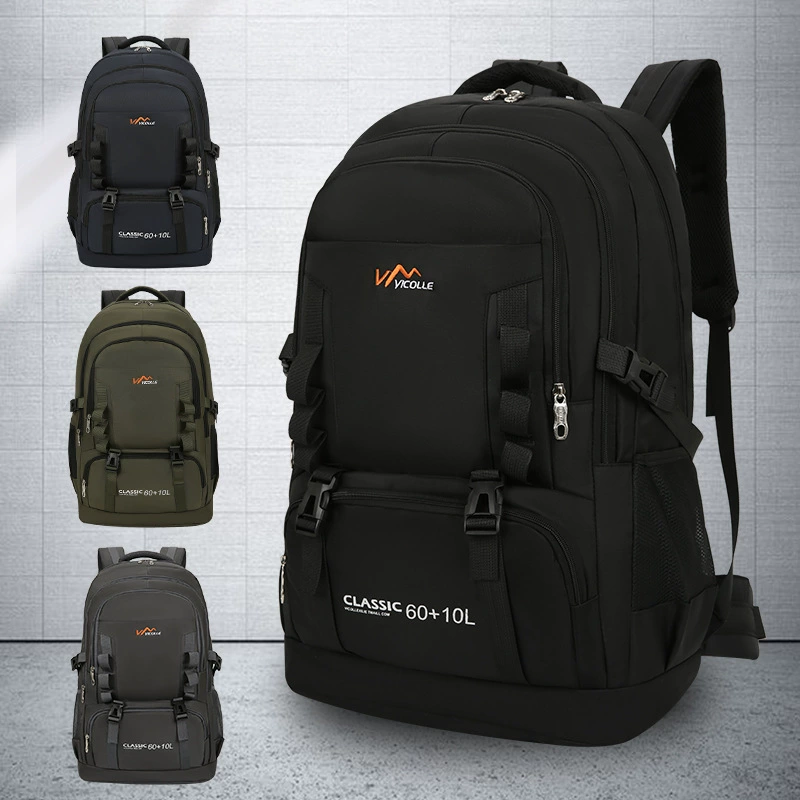 70L Большая емкость Спорт на открытом воздухе Альпинистская сумка Повседневный мужской и женский рюкзак Походный рюкзак