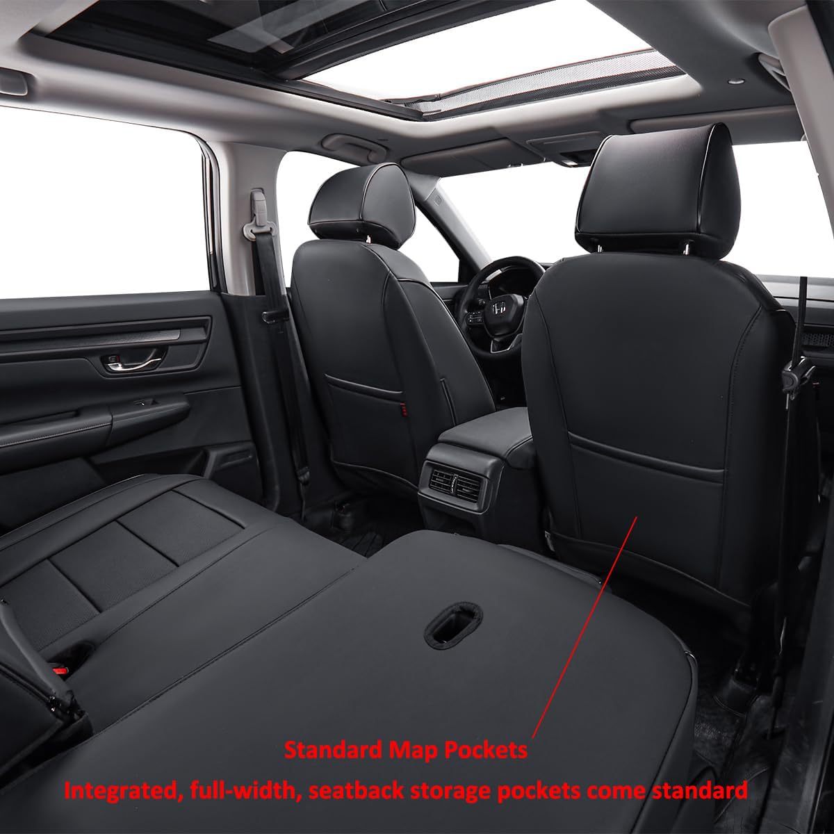 Crv Seat Covers Are Specifically Suitable for Honda Crv Models from 2012 to 2026, Full Leather Car Seat Covers with Full Coverage