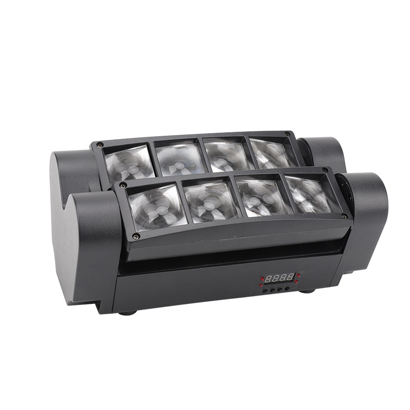 Mini barra de luz LED 8 ojos, control por voz, KTV, luces de escenario y flash