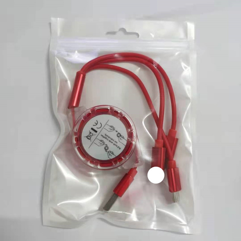 包邮伸缩一拖三数据线礼品批发收缩充电线三合一快充线多头收纳线详情4