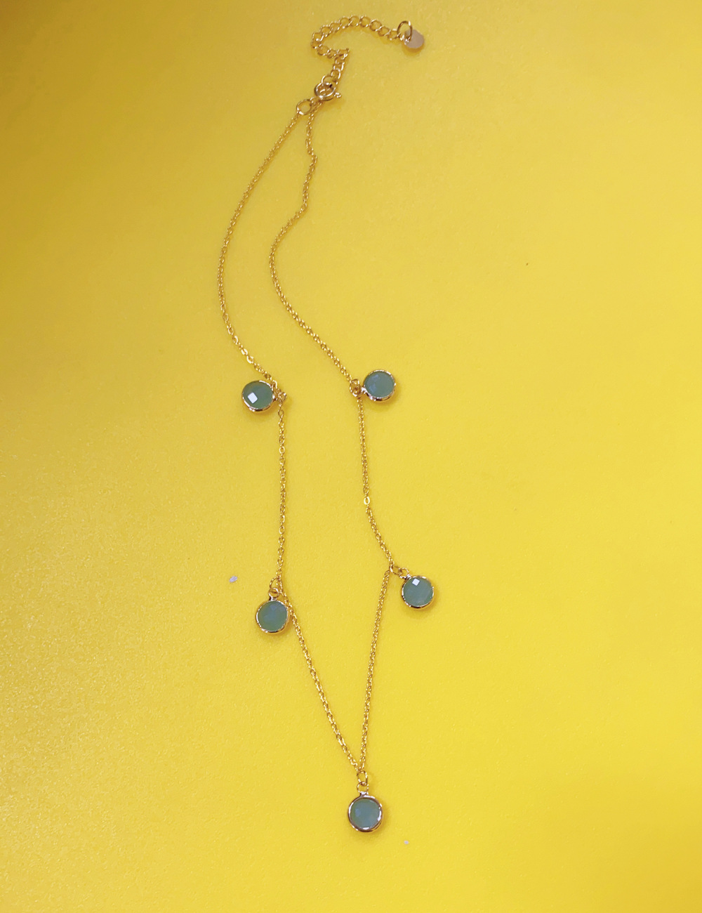 25g Weight Beads Pendant Material Necklace Classification Titanium Steel Chain Material 1 Piece Quantity Holiday, Daily Occasion Beaded, natural stone, Titanium Steel Material Geometric Pattern Women's Gender Beaded Design Simple Style Style Simple Style Geometric Beaded Natural Stone Titanium Steel Necklace In Bulk 11