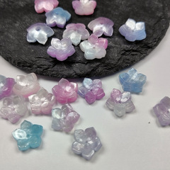 Sold starting from 5 pieces. Acetic acid small flower carved peach blossom 11mm earrings five-petaled flower DIY handmade material accessories