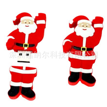 跨境大容量硬盘存储器U盘圣诞老人民族风大花鼓U盘翻转大花鼓U盘