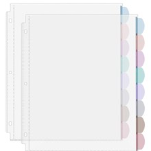 跨境三孔A4文件保护袋多彩8页索引档案袋文件套防水袋加厚可定制