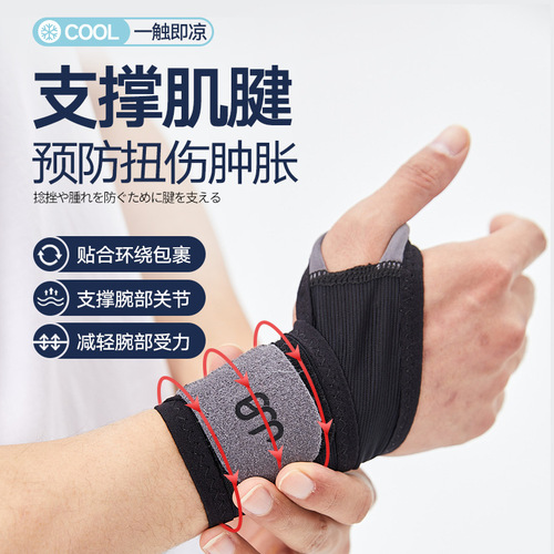 Wrist Support Exercise Fitness Protection Sprain Wrist Tendon Sheath Adult Thin Compression Towel Absorbent Wrist Band Wholesale