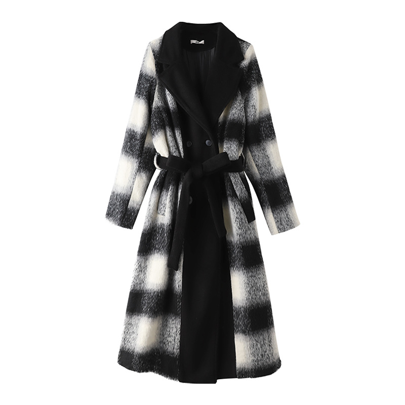 Women's Clothing Large Size Women's High End Coat Autumn And Winter Style Slightly Fat Mm Woolen Coat Mink Velvet Long_voghion.com