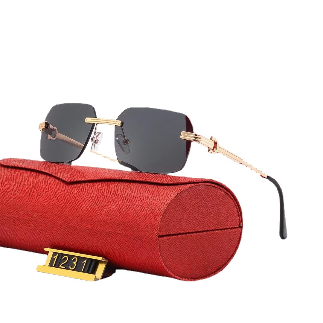 Hombres y mujeres de montura grande de moda, gafas de sol de pareja para conducir, diseño cóncavo de fotografía de calle, moderno_voghion.com