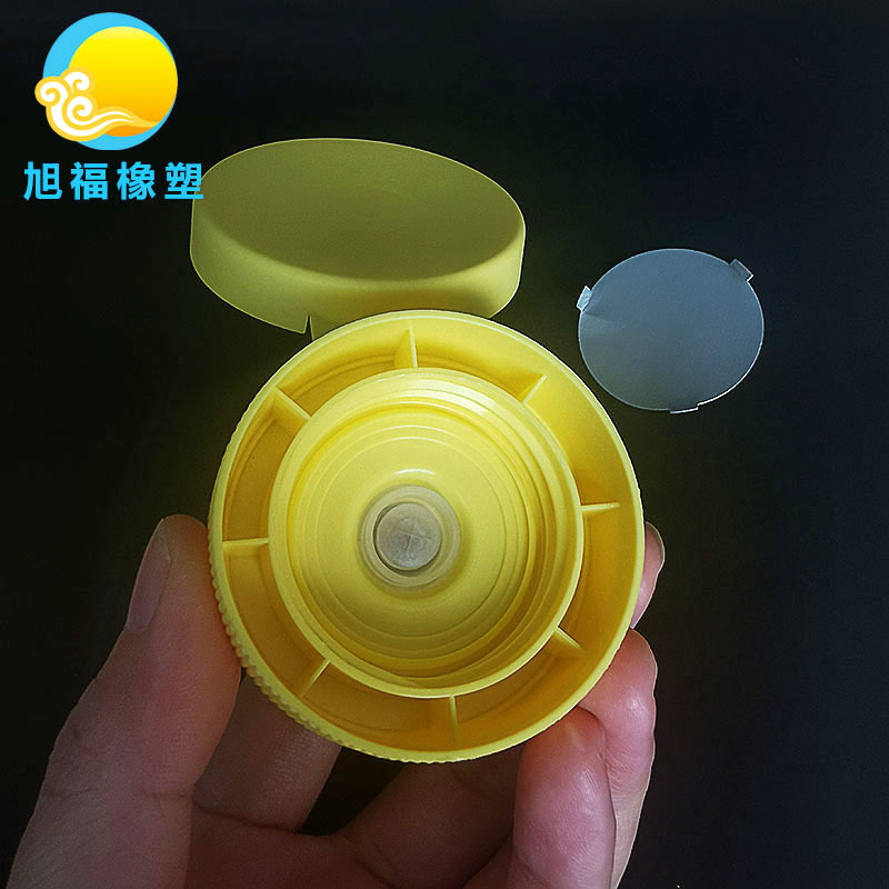 38/400蛋黄酱番茄酱瓶硅胶阀盖子 53mm塑料瓶盖双层翻盖生产厂家
