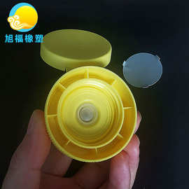 38/400蛋黄酱番茄酱瓶硅胶阀盖子 53mm塑料瓶盖双层翻盖生产厂家