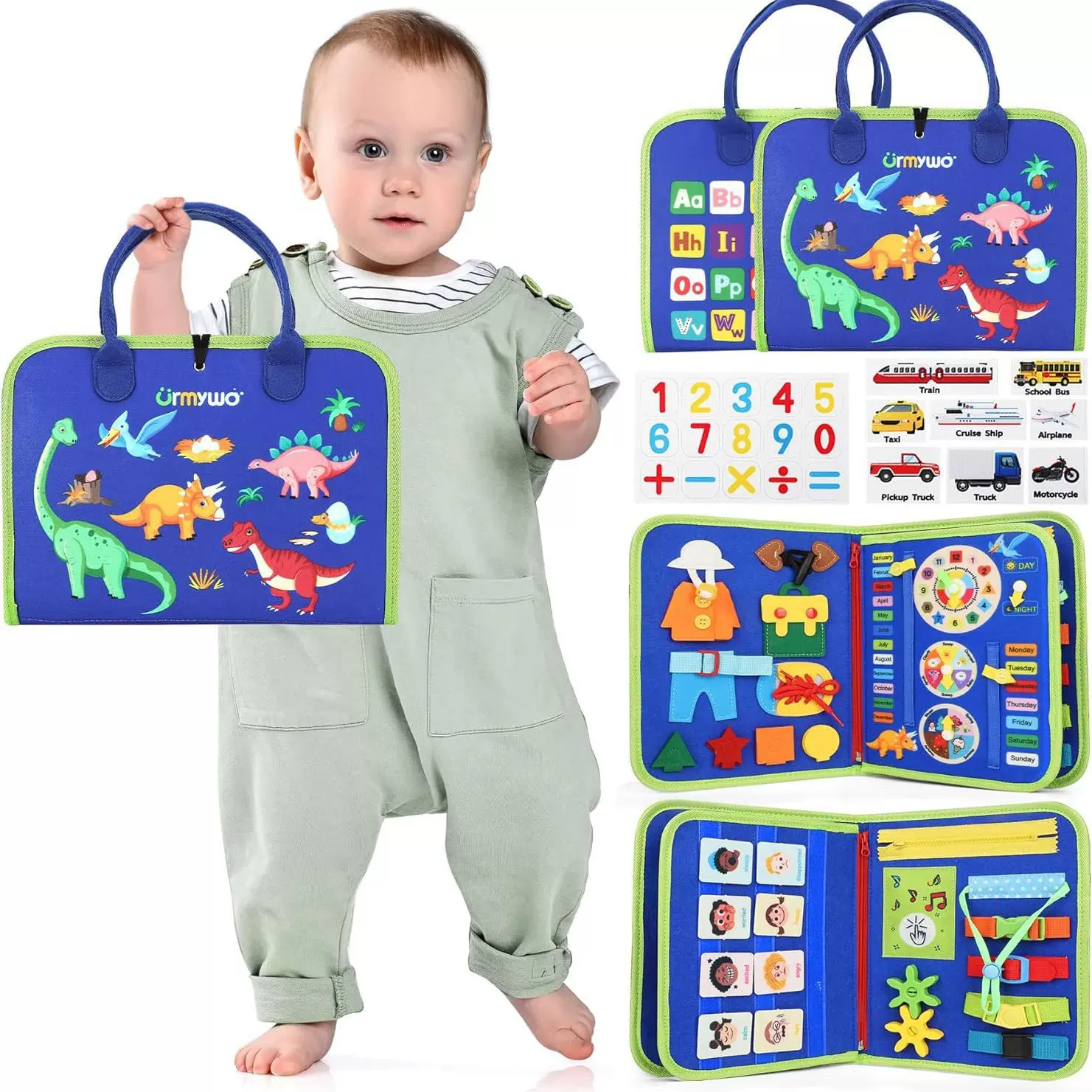 亚马逊毛毡板彩虹布书穿衣早教儿童玩具毛毡忙碌板儿童益玩具衣物