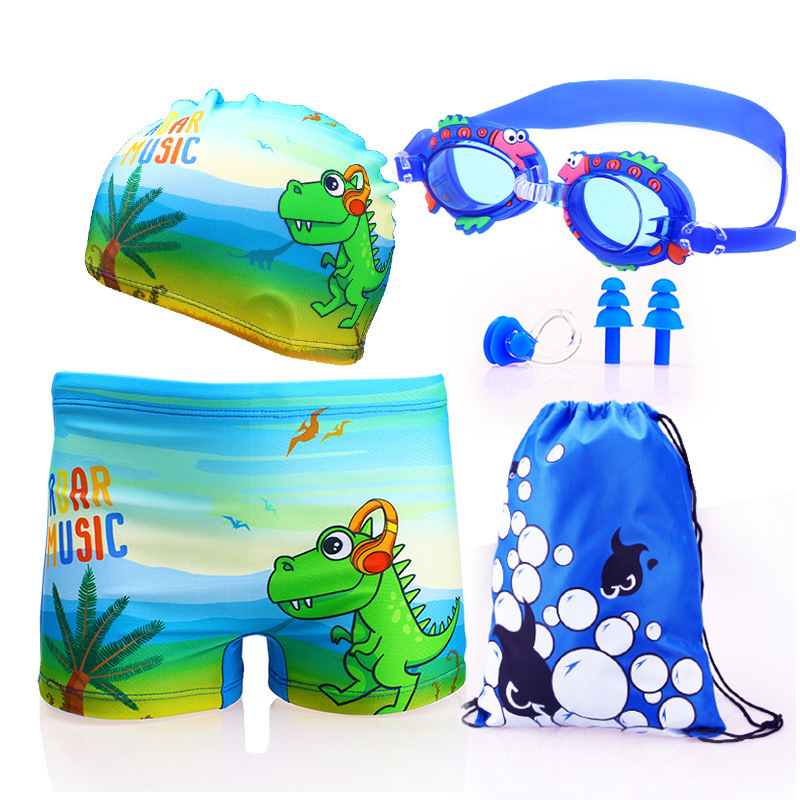 Pantalones de baño para niños, niños, niños, trajes de baño para niños, gorras de baño, gafas de baño para niños, comercio exterior
