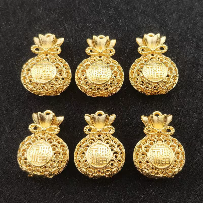 Прямая трансляция дренированный цветочный шелк с полой сумкой благословения ожерелье для мужчин и женщин