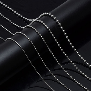 Cross-Border European and American Fashion Commuter Gold Bead Necklace Versatile Simple Stainless Steel Color-Preserving Matching Necklace Bracelet Jewelry