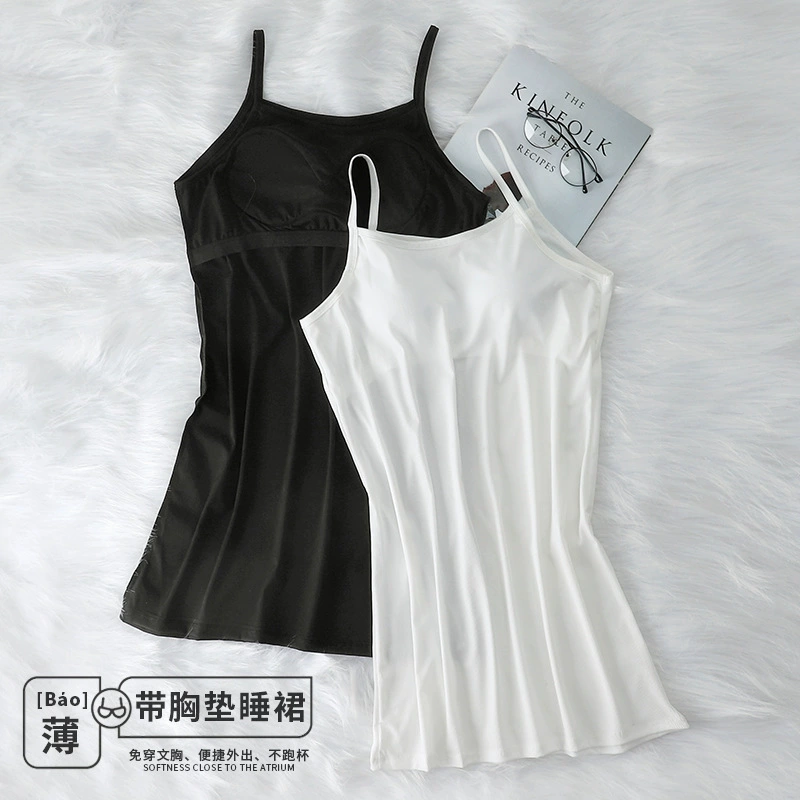Силк пижама, длинный топ с чашками, slip dress, майка, средней длины