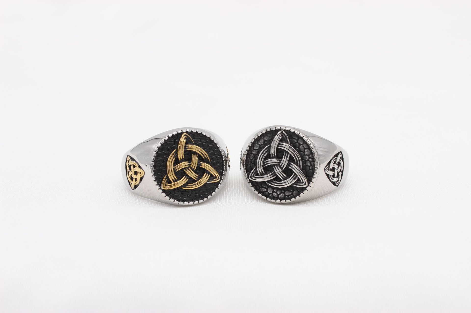 13, 7, 8 Ring Size Retro Classic Style Geometric Titanium Steel Men's Rings
