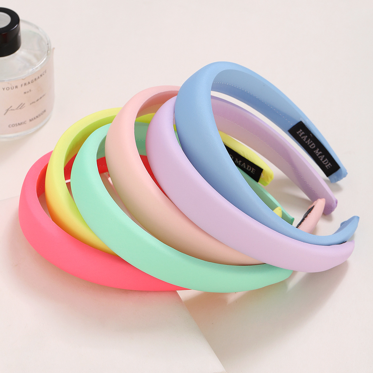 Diadema de color caramelo elegante belleza alta cráneo superior diadema no apretado pelo chica lavado de cara banda de pelo macaron color accesorios para el cabello