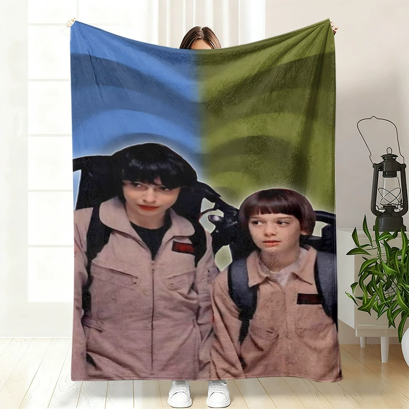 Плюшевая флисовая плед-одеяло BylerCP (в стиле Stranger Things), мягкий для отдыха, 70×100–150×200 см