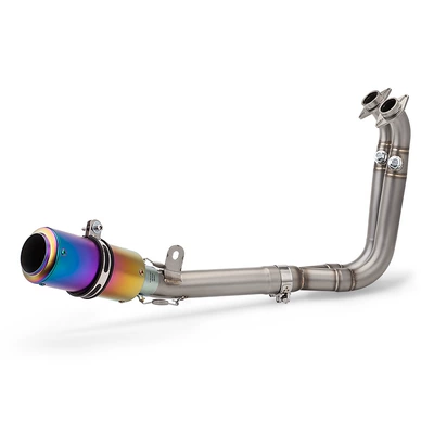 Motorcycle exhaust pipe: exhaust pipe front section and tail