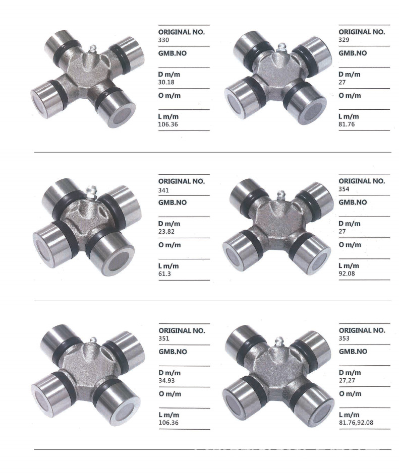 EQ140 universal joint cross shaft 39×118, cross bearing assembly for truck rotary tiller drive shaft