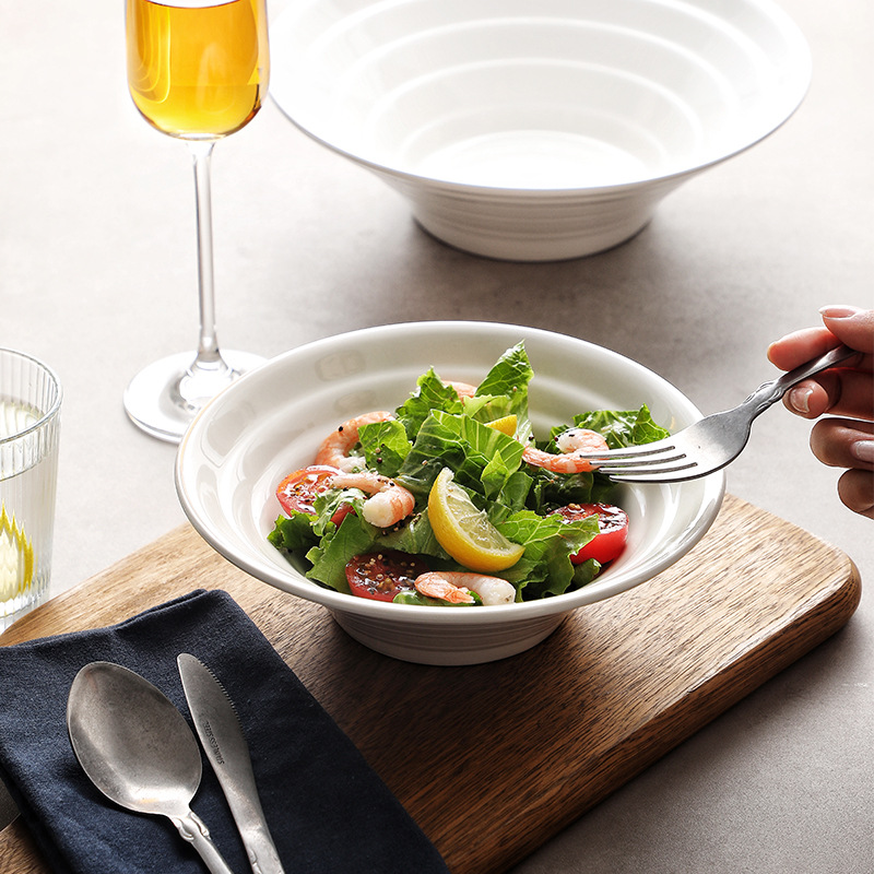 Cerámica japonesa de color sólido Douga cuenco de fideos