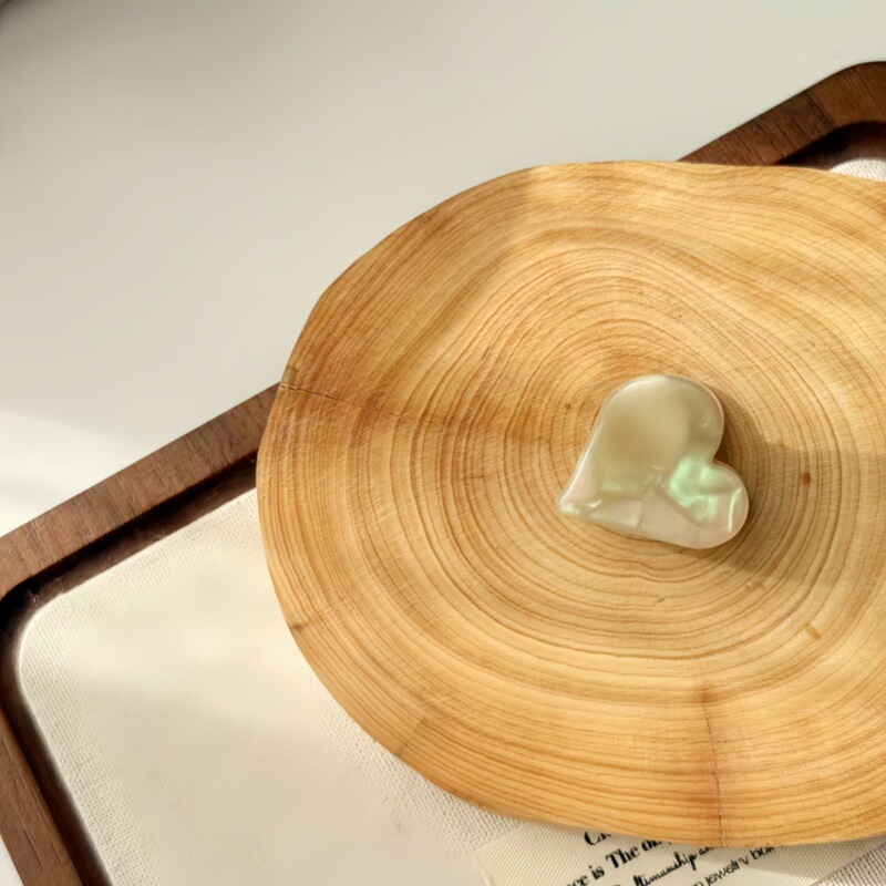 韓国版NISアセテートプレートヘアクリップ、ファッショナブルなラブラウンドヘアクリップ、シンプルな幾何学的な小さなヘアクリップヘアアクセサリー|undefined
