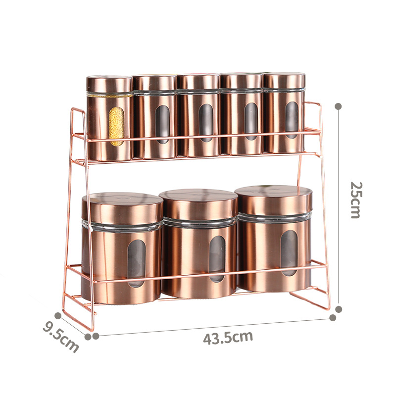 Juego de frascos de vidrio herméticos sin plomo para especias, venta al por mayor