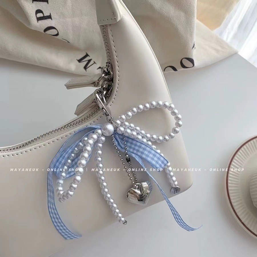 Holiday, Daily Occasion Plastic, Polyester, Metal Material 1 Piece Plastic Polyester Metal Heart Shape Bow Knot Heart Clasp Closure Bag Charms