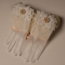 B 45028 French retro lace gloves ��ʽ������˿���׿羳