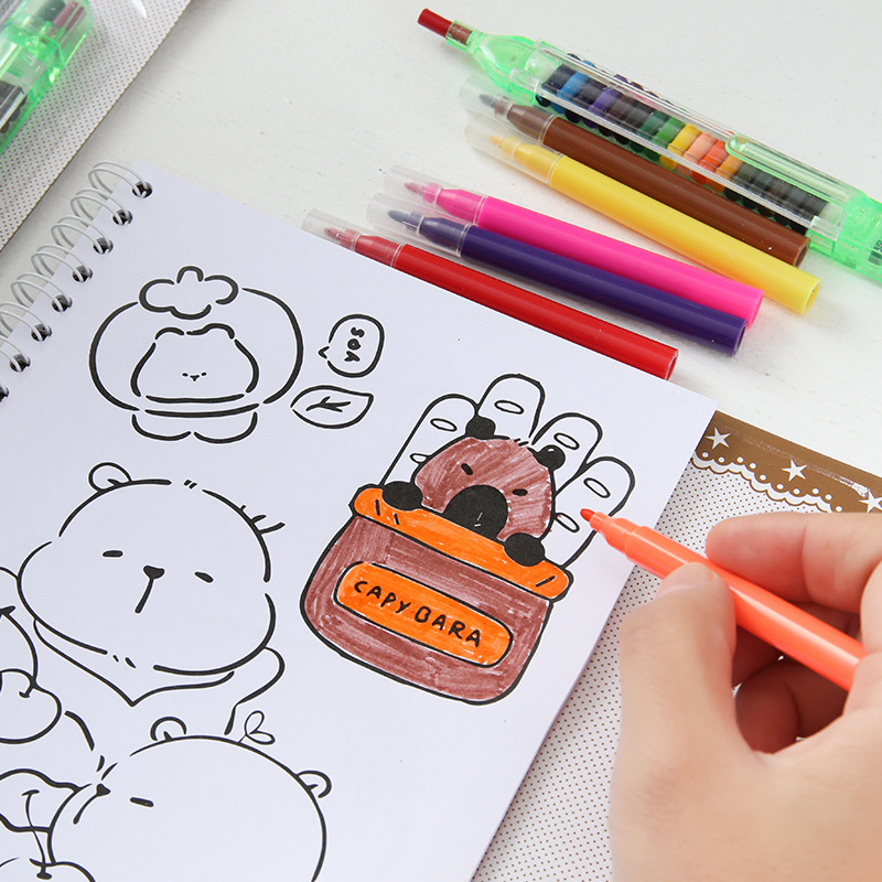 Nuevo producto Kapibala Libro de raspado Libro de pintura de graffiti colorido creativo Libro de pintura Material de arte de jardín de infantes Papelería para estudiantes