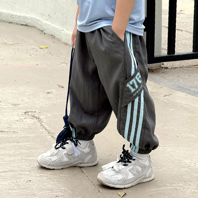 Anti-mosquito Pants Boys Pants Summer Thin 2025 New Children's Summer Sports Pants Ice Silk Cool Quick-drying Pants