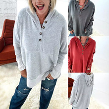 2024跨境欧美亚马逊独立站女式秋冬新款连帽宽松上衣卫衣外贸女装