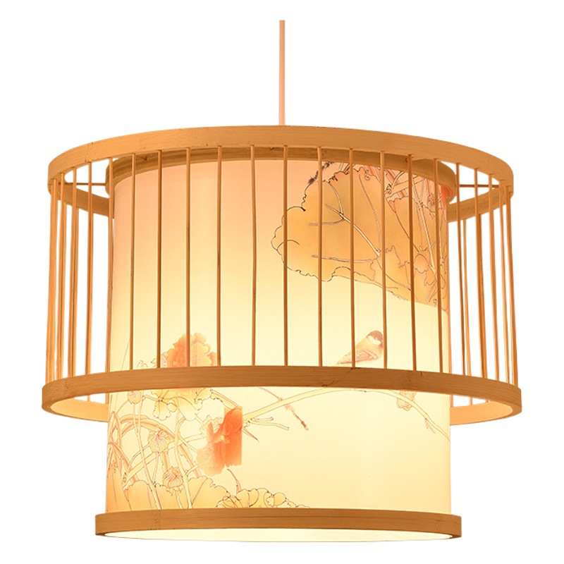 Araña de bambú Araña de arte de bambú chino Linterna de bambú Barra de bar Casa de familia Salón de té creativo Restaurante Hot Pot Restaurante Restaurante Estilo japonés