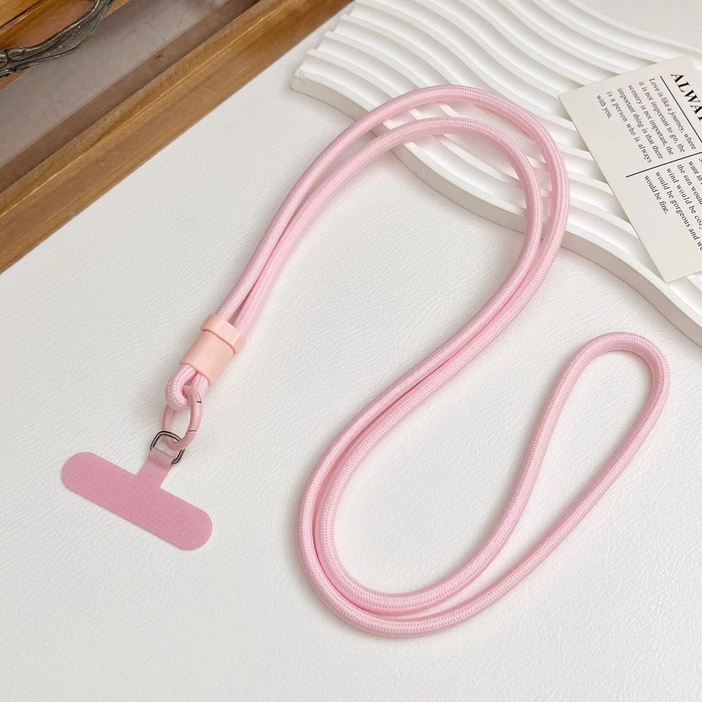 Cerradura ajustable, color sólido, cordón para teléfono móvil, mensajero, cuello colgante, cuerda de nailon de doble uso, tejido fuerte, duradero, anti-pérdida y anti-caída
