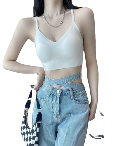 Qingman summer U-shaped beautiful back bra for women genuine patented seamless tube top strapless vest style thin bra for women