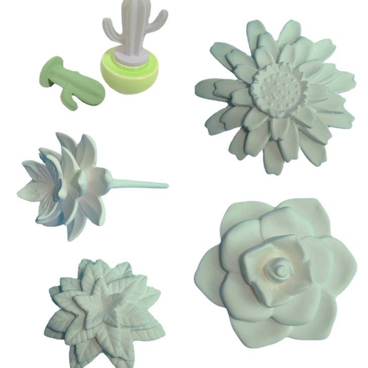 Cerámica flor aromática aceite esencial expansor de fragancia aroma aroma palo de absorción de fragancia Lotus sin fuego volátil natural tira magnética rosa