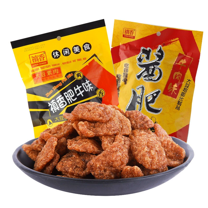 Сян Чжэнь гриб жир корова пряный соевый белок мясо 80 г ностальгические закуски сумки супермаркет продукты питания оптом