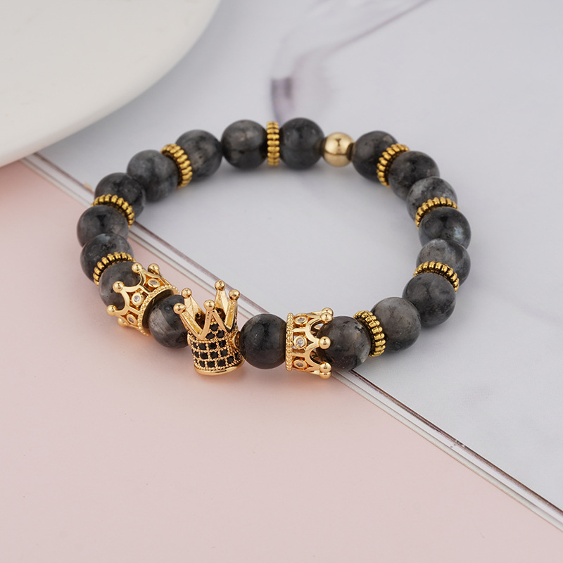 1 Piece Simple Style Crown turquoise Beaded Inlay Zircon Womenu0027S Bracelets